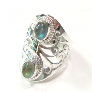 Top selling twin stone gemstone finger ring